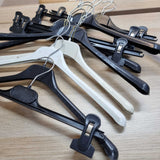 20 Piece Strong Plastic Display Hangers Standard & Adjustable Clips (Seconds)