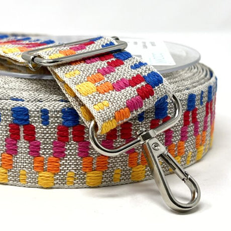 Per Metre Print Webbing: For Bag Straps- (Natural/Gold/Orange/Pink/Red/Royal) 38mm / 40mm