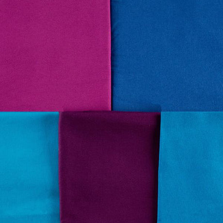 2.5 Metres 100% Cotton Fabric Bundle- (Moody Blue Palette) - Pound A Metre