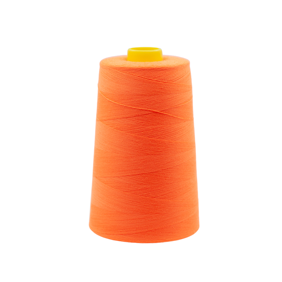 Overlocker Threads Polyester Hand /  Overlocker- 5000 Yards (Flu Orange)