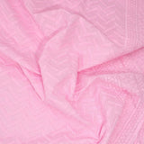 3 Metre Broderie Anglaise Floral Cotton - 45" Wide (Baby Pink) - Pound A Metre