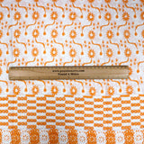 3 Metre Broderie Anglaise Floral Cotton - 45" Wide (Orange & White) - Pound A Metre