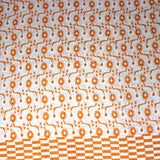 3 Metre Broderie Anglaise Floral Cotton - 45" Wide (Orange & White) - Pound A Metre