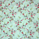 3 Metre Santorini Soft Crepe- 45" Wide (Mint Flower Patch) - Pound A Metre