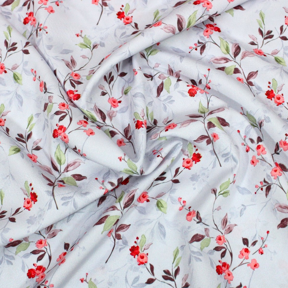 3 Metre Santorini Soft Crepe- 45" Wide (Pastel Lilac Floral) - Pound A Metre