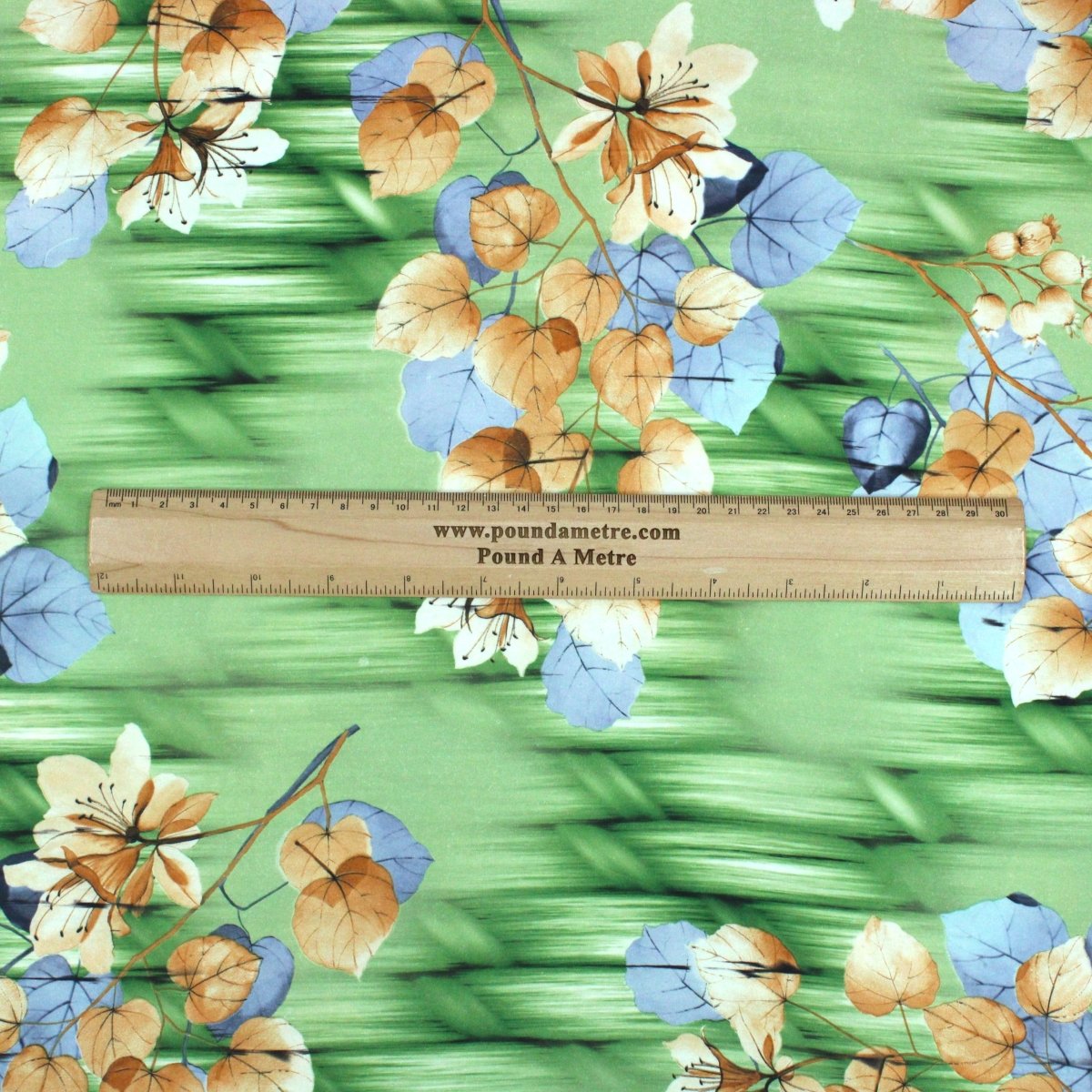 3 Metres Japanese Kimono Satin- 55" Wide (Green Stream) - Pound A Metre