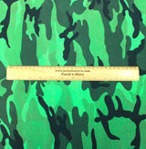 3 Metres Premium Camouflage Lycra Jersey- 55" Wide (Green & Black) - Pound A Metre