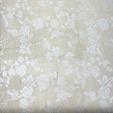 Per Metre Luxury Floral Brocade- 55” Wide (Ivory Roses)