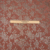 Per Metre Luxury Floral Brocade- 55” Wide (Terracotta Leaves)