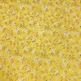 Per Metre Luxury Dressmaking 100% Cotton Lawn- 60" (Yellow Mini Floral)