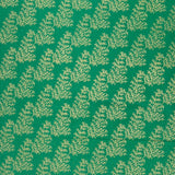 Per Metre Digitally Printed Gold Foil Christmas 100% Cotton- 45" Wide (Green Pop)