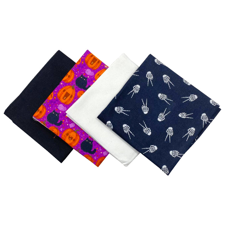 4 Piece Fat Quarter Bundle- 100% Cotton (Halloween Patch)