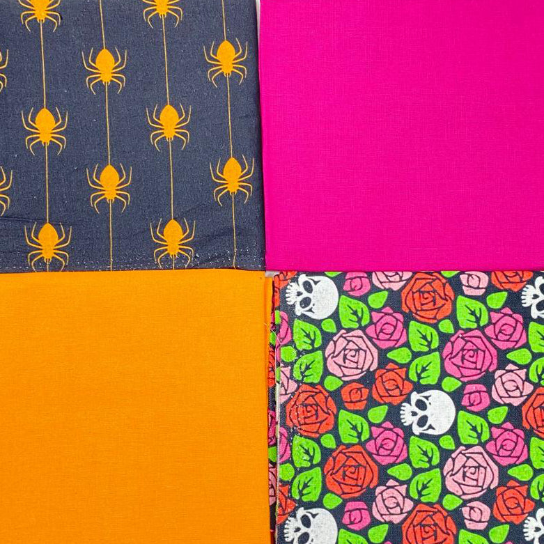 4 Piece Fat Quarter Bundle- 100% Cotton (Halloween Scare)