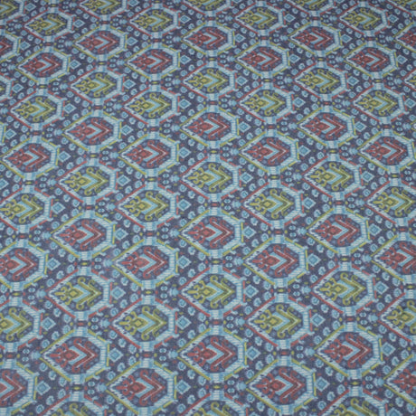 3 Metres Printed Looped Backed Terry Jersey 55" Wide (ANCIENT)