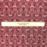 3 Metres Digital Print Roman Silk- 45" Wide (Red Baroque)