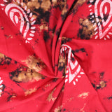 2.9 Metres Premium Quality 100% Cotton Batik - 45" Wide -  (Red Paisley)