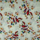 3 Metre Deluxe Santorini Floral Soft Crepe  ‘Ancient Fire’ 45" Wide (Leafs)