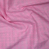 3 Metre Broderie Anglaise Floral Cotton - 45" Wide (PINK)