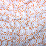 3 Metre Broderie Anglaise Floral Cotton - 45" Wide (Orange & White)