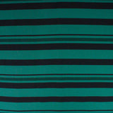 3 Metres Premium Quality Stripe Drill  55" (EMERALD & BLACK)