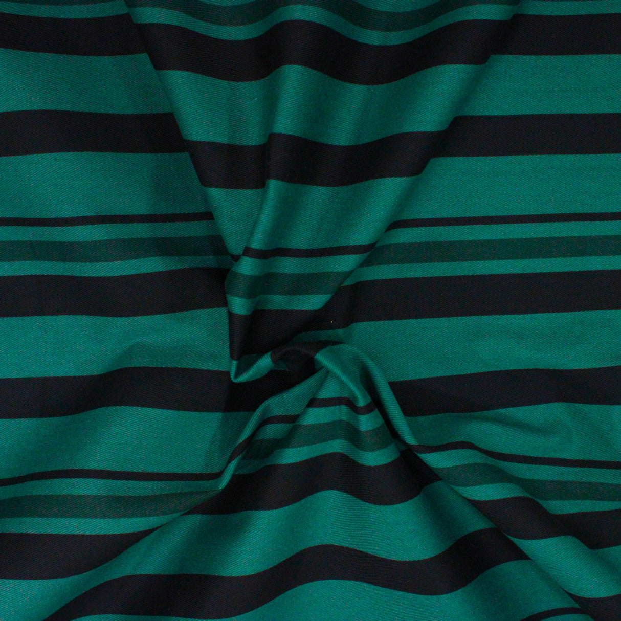 3 Metres Premium Quality Stripe Drill  55" (EMERALD & BLACK)