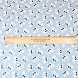 3 Metre Premium 100% Digital Quilting Cotton - Bells - 44" Wide Dusky Blue