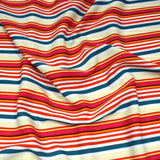 3 Metres Premium Stripped Soft Linen Effect 55" Wide - (Bright)