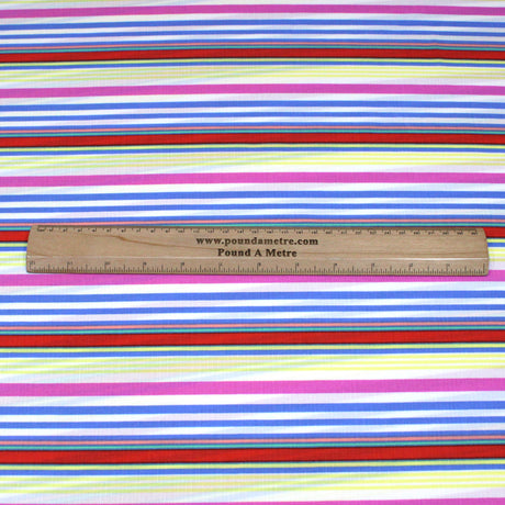 3 Metres Premium Stripped Soft Linen Effect 55" Wide - (Pastel)
