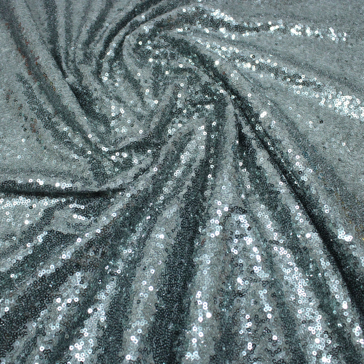 3 Metres - Luxurious Sequins On Net - 55" Wide - Silver