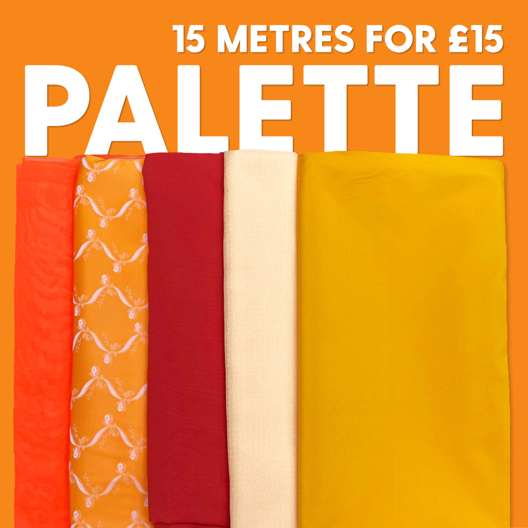 Dressmaker £1 Fabric Bundle- 15 Metres (Orange Palette)