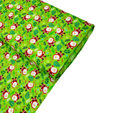 Per Metre Digitally Printed Christmas 100% Cotton- 45" Wide (Santa)