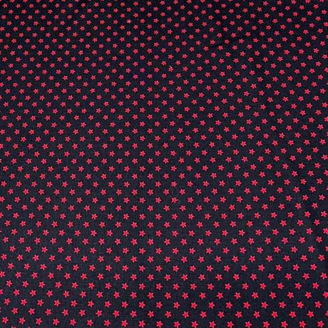 Per Metre Digitally Printed 100% Cotton- 45" Wide (Red stars)