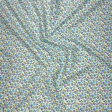 Per Metre Luxury Dressmaking 100% Cotton Lawn- 60" (Teal Floral)