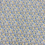 Per Metre Luxury Dressmaking 100% Cotton Lawn- 60" (Blue & Yellow)