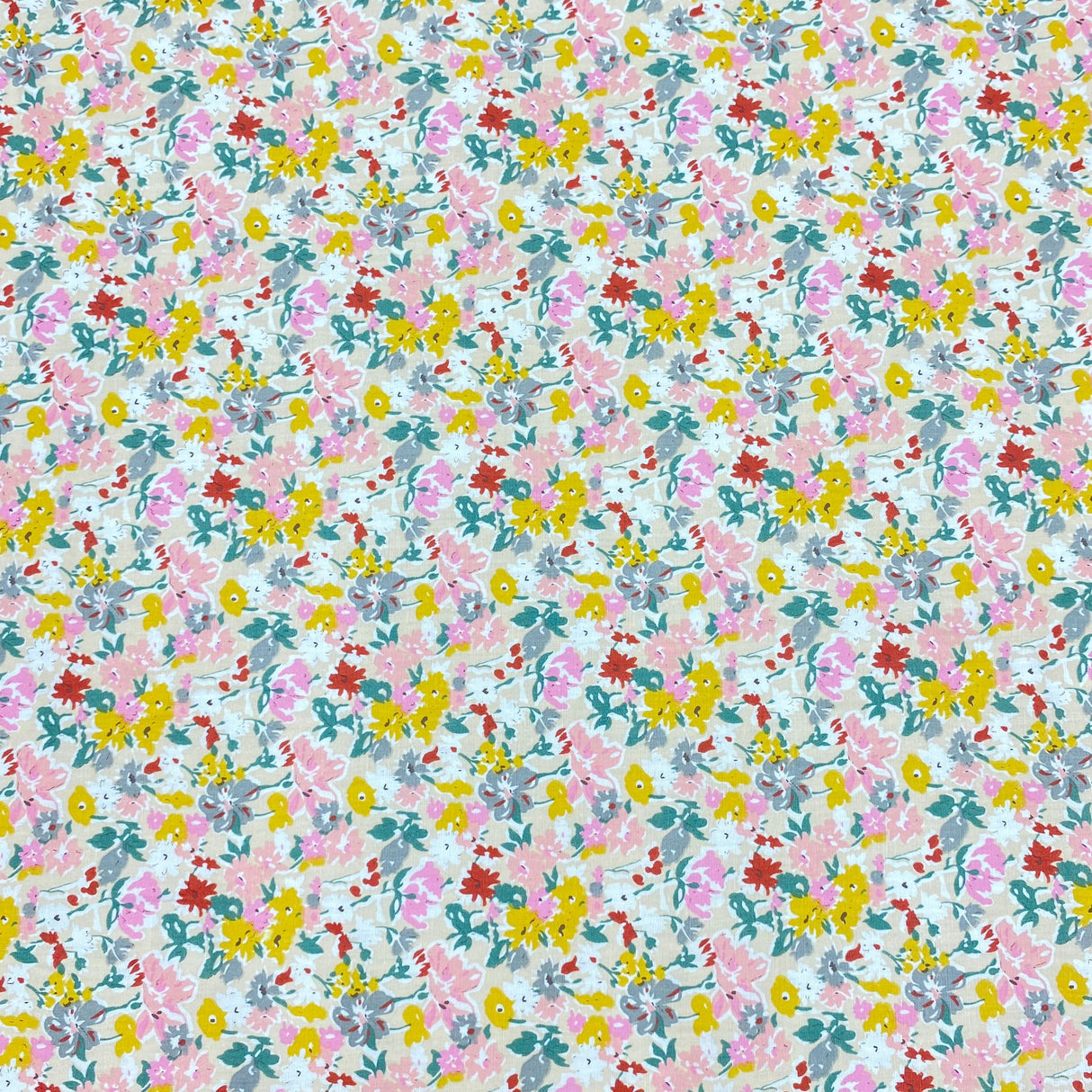 Per Metre Luxury Dressmaking 100% Cotton Lawn- 60" (Pastle)