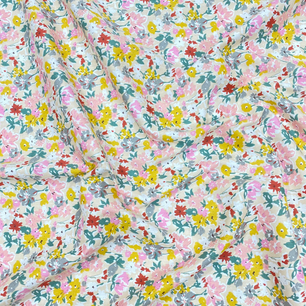 Per Metre Luxury Dressmaking 100% Cotton Lawn- 60" (Pastle)