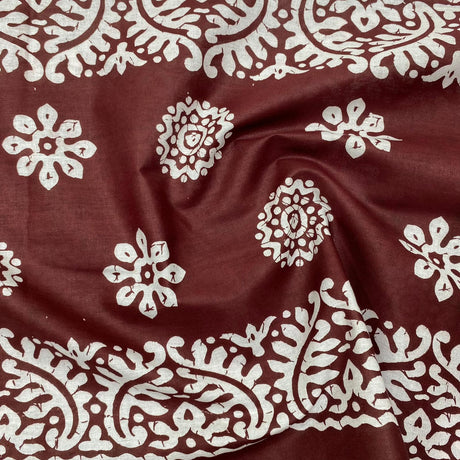 3 Metres Premium Printed 100% Cotton- 36" Wide (Maroon)