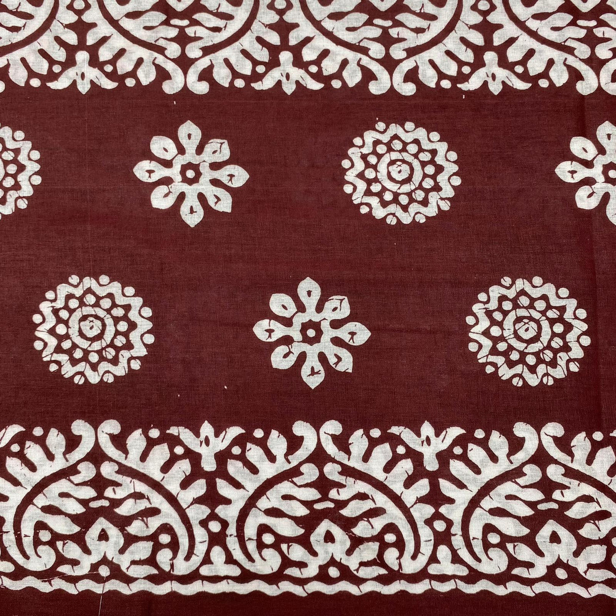 3 Metres Premium Printed 100% Cotton- 36" Wide (Maroon)