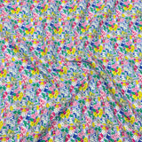 Per Metre Luxury Dressmaking 100% Cotton Lawn- 60" (Multicolour Flowers)