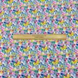 Per Metre Luxury Dressmaking 100% Cotton Lawn- 60" (Multicolour Flowers)