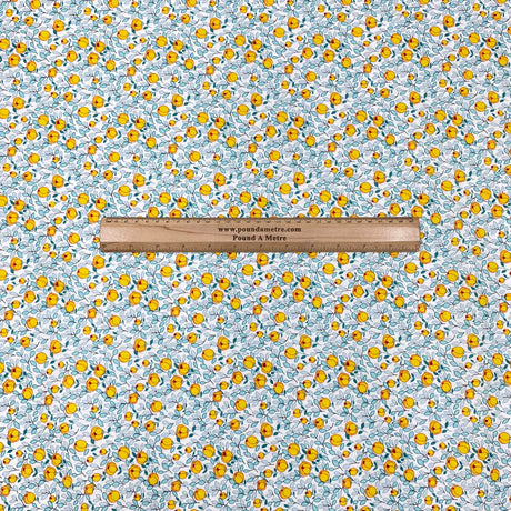 Per Metre Luxury Dressmaking 100% Cotton Lawn- 60" (Bloom)