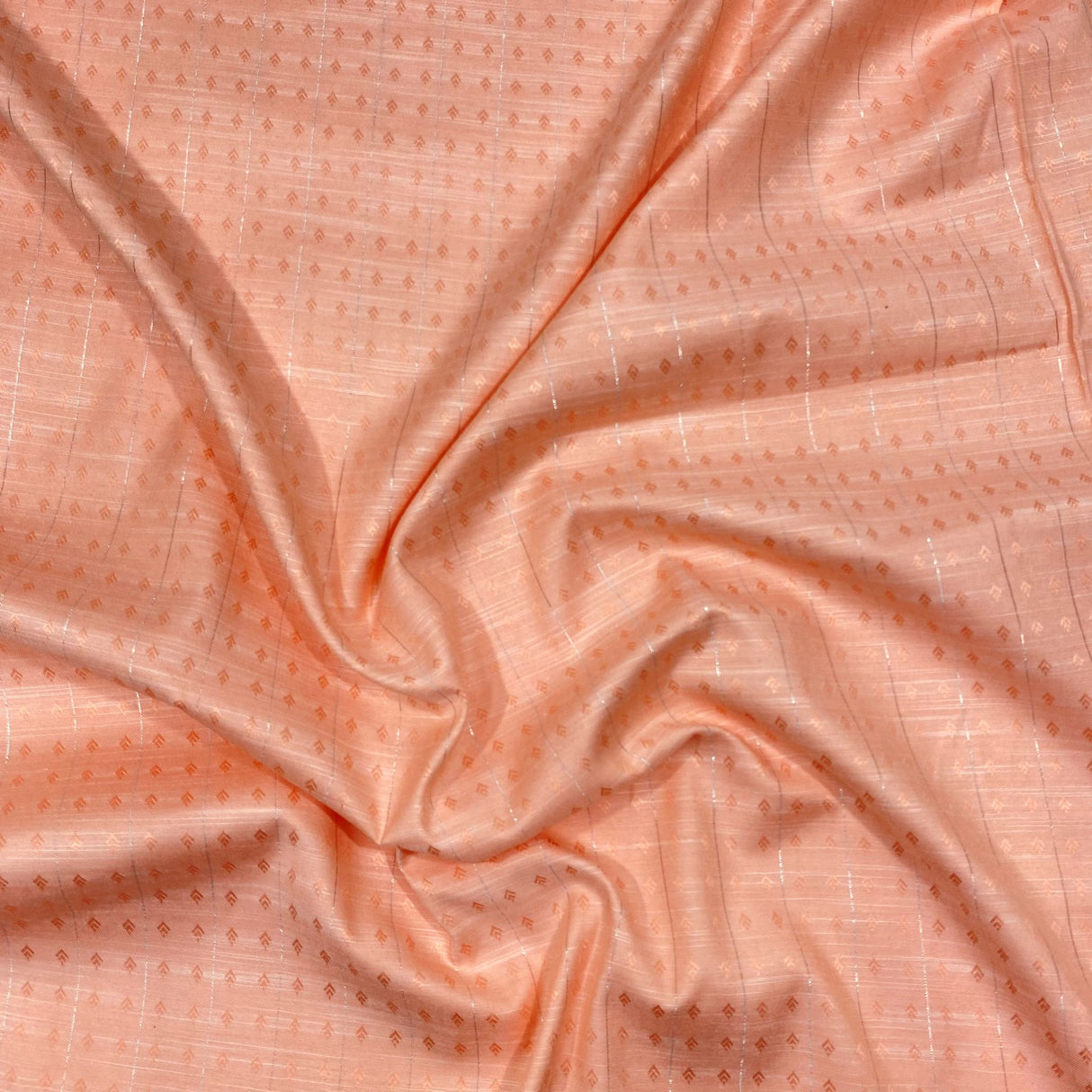 3 Metres Luxurious Dress Making Printed Rayon - 45" Wide (Peach)