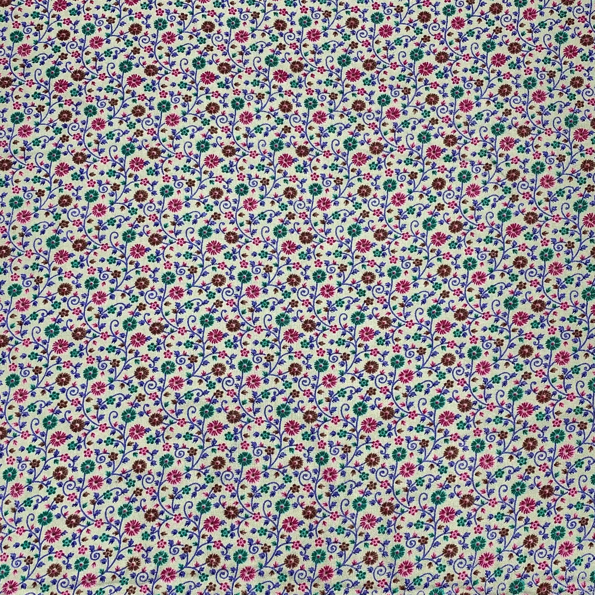 3 Metres Alpine Cashmere Effect Fabric- 45" Wide (Grey Floral)