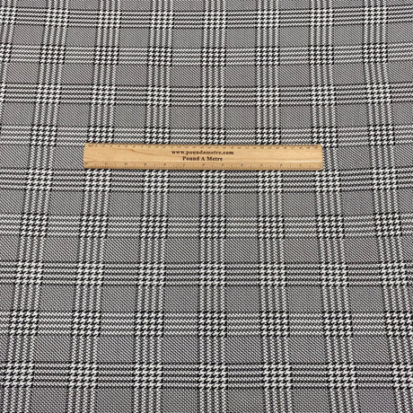 3 Metres Luxury Soft Printed Ponte Scuba - 55" Wide (Small Checks)