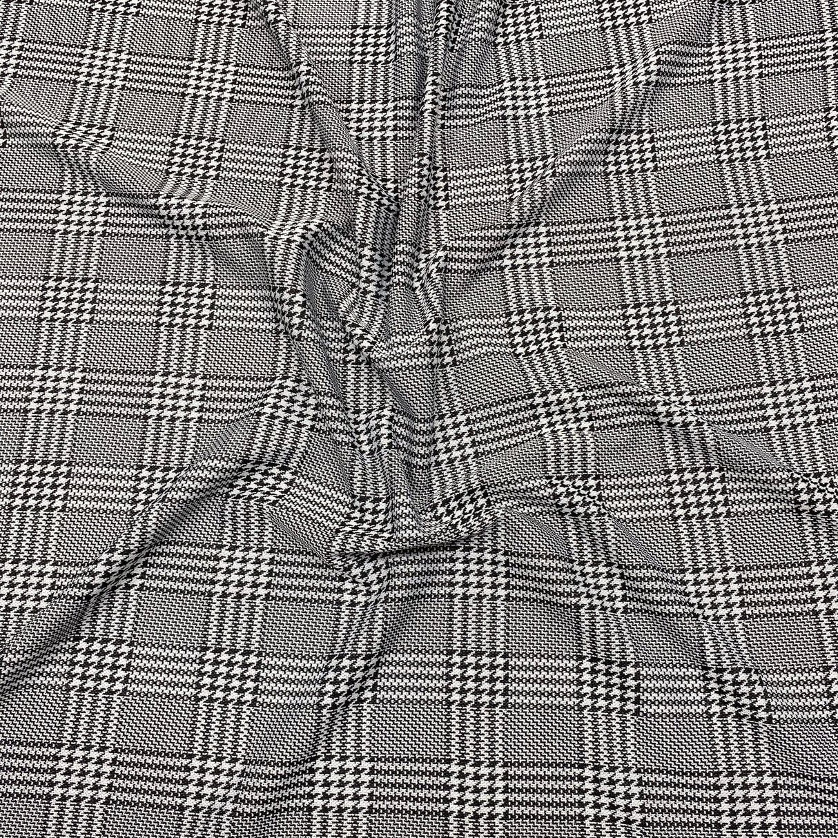 3 Metres Luxury Soft Printed Ponte Scuba - 55" Wide (Small Checks)