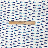 High Quality Brushed Cotton - 55" Wide (Whales)