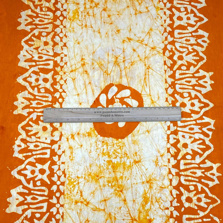 2.9 Metres Premium Quality 100% Cotton Batik - 45" Wide -  (Orange)