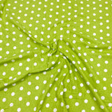 High Quality Brushed Cotton - 45" Wide (Green And White)