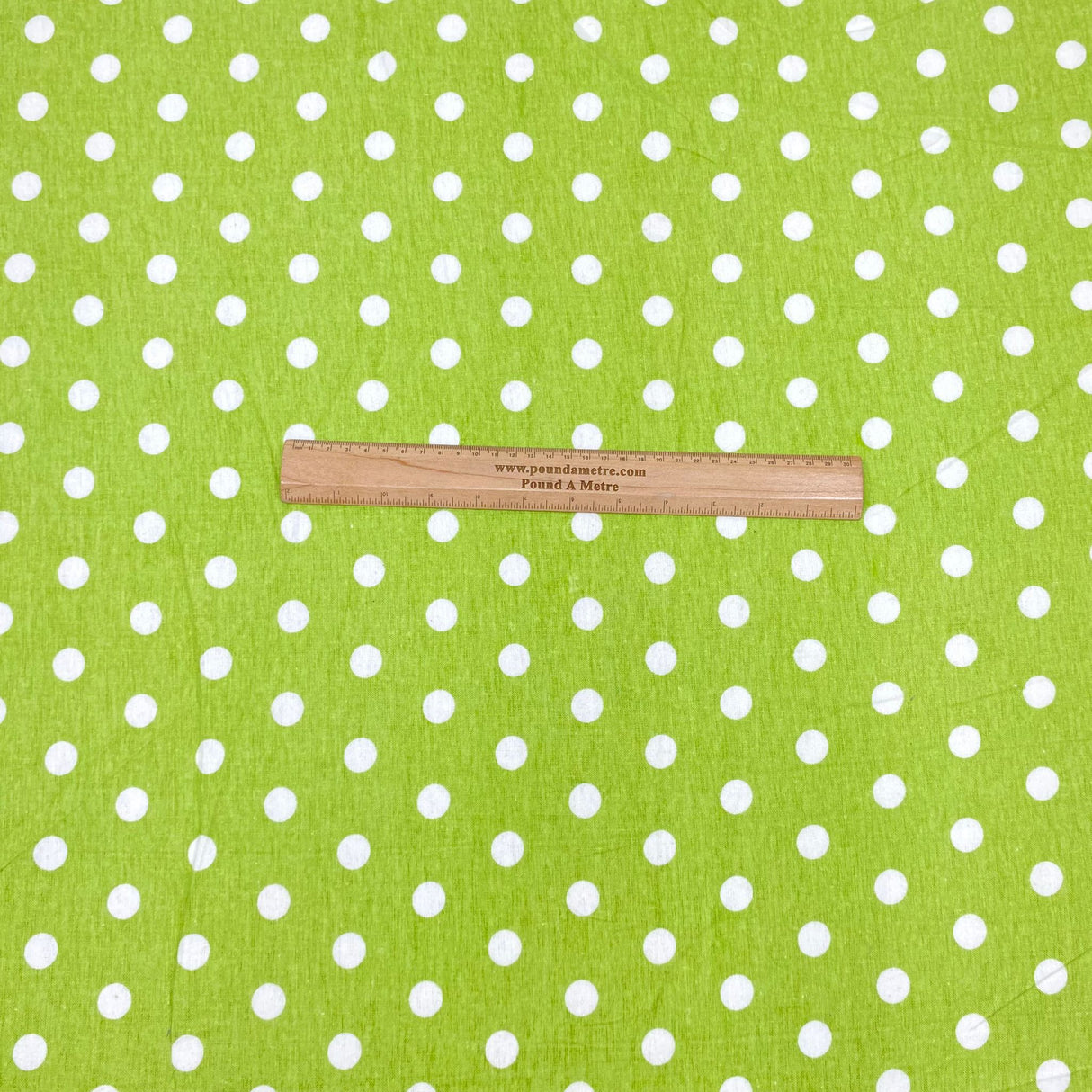 High Quality Brushed Cotton - 45" Wide (Green And White)