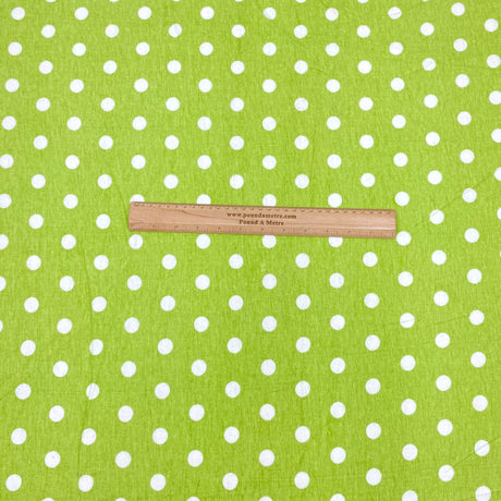 High Quality Brushed Cotton - 45" Wide (Green And White)